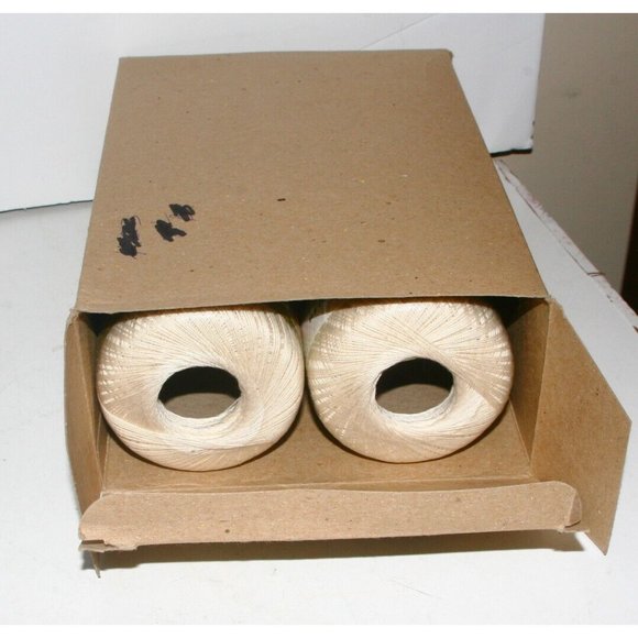 J&P Coats Cotton Knit-Cro-Sheen Crochet Thread 6pc lot New Color: 61 Ecru (#1) - Picture 1 of 4